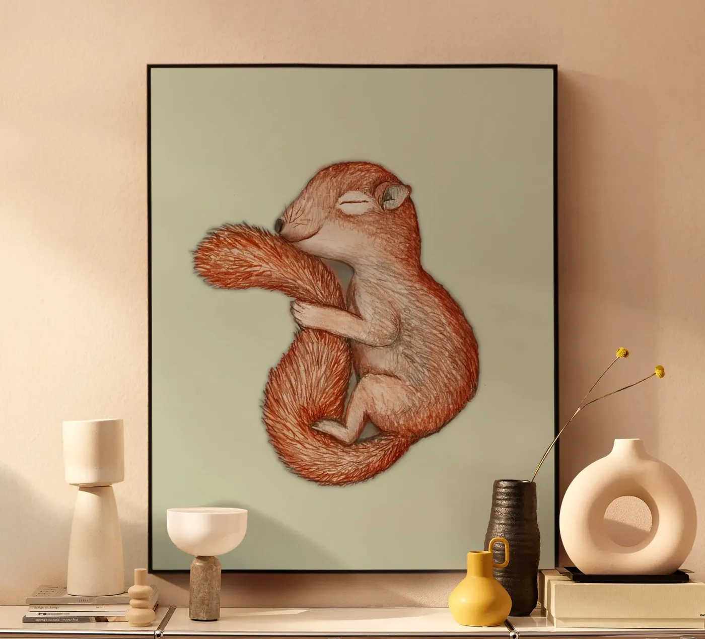 Hibernating squirrel plexiglas de BwiseLizzy