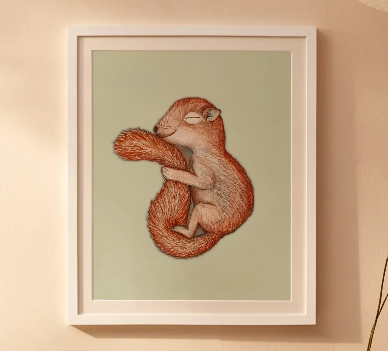 Hibernating squirrel poster by BwiseLizzy