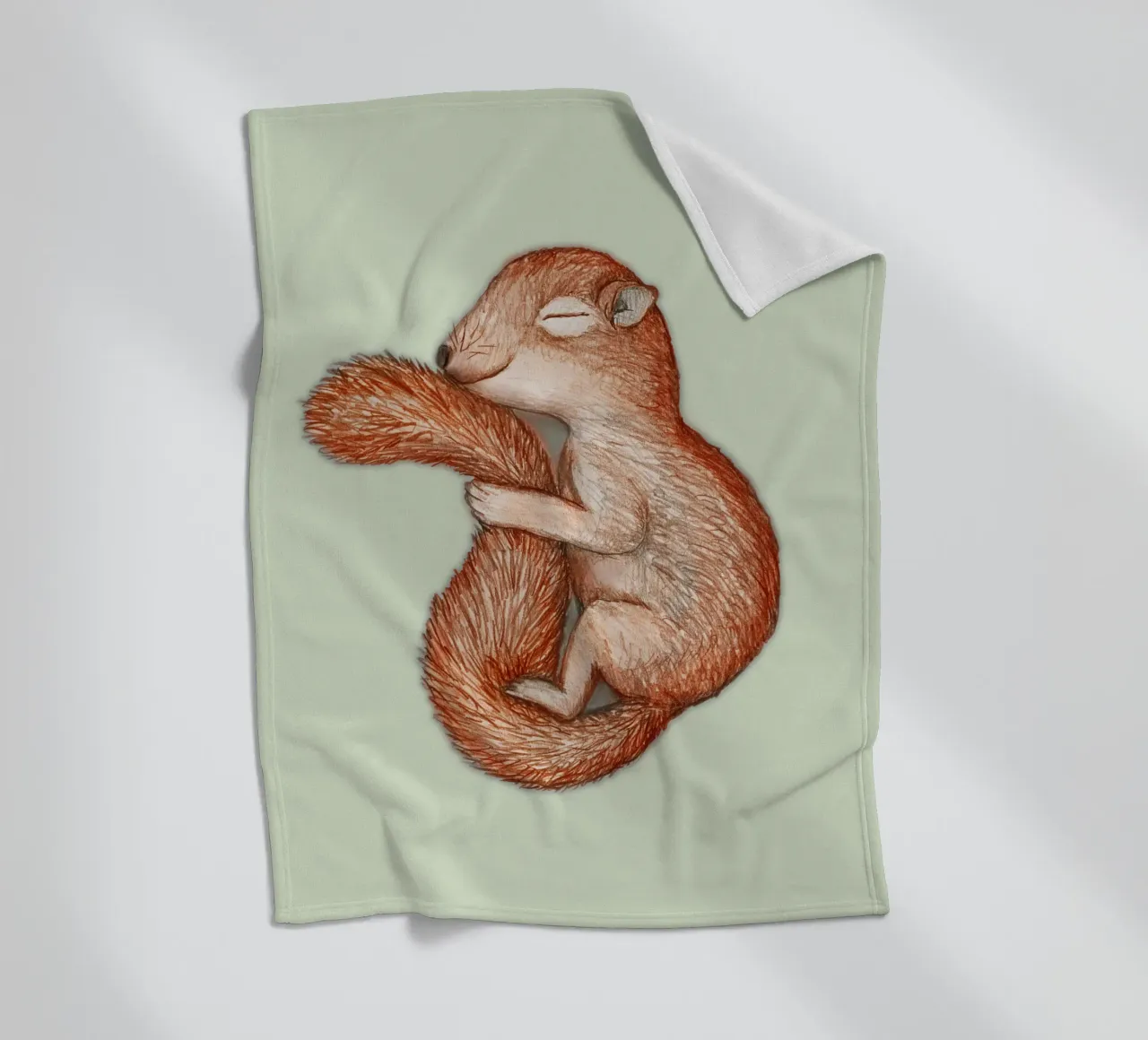 Hibernating squirrel fleece blanket by BwiseLizzy
