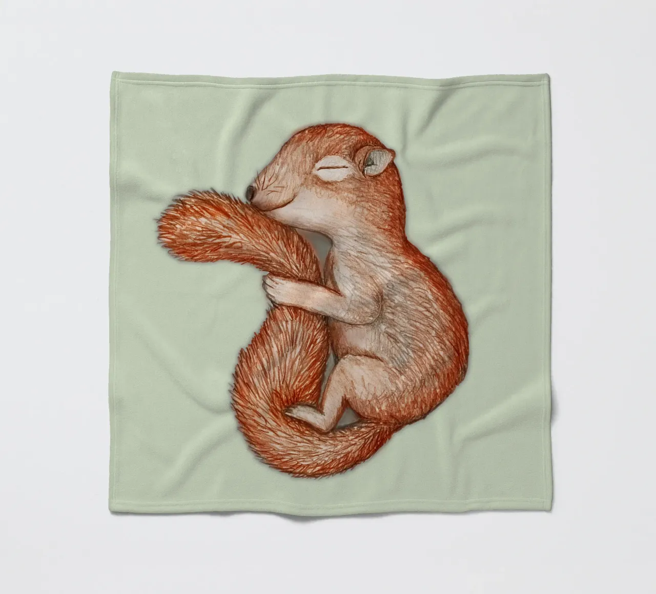 Hibernating squirrel fleece blanket by BwiseLizzy