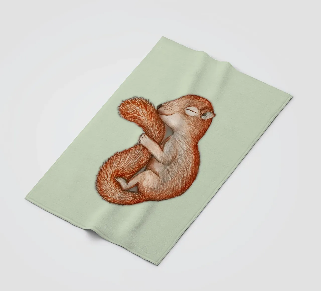 Hibernating squirrel fleece blanket by BwiseLizzy