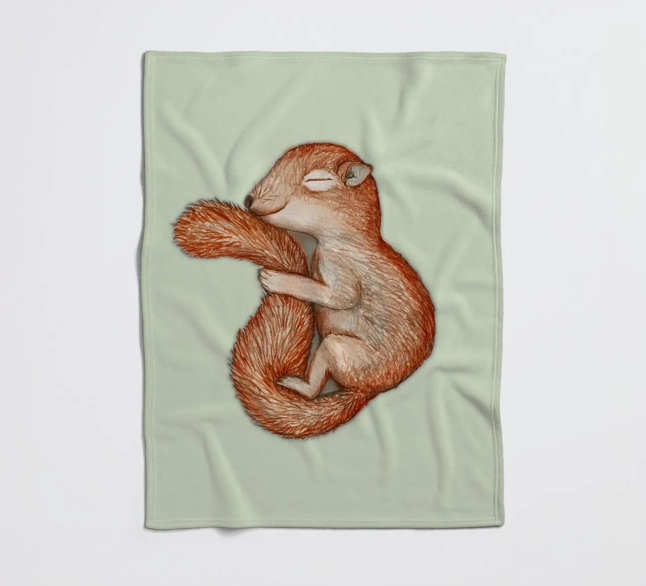 Hibernating squirrel fleece blanket by BwiseLizzy
