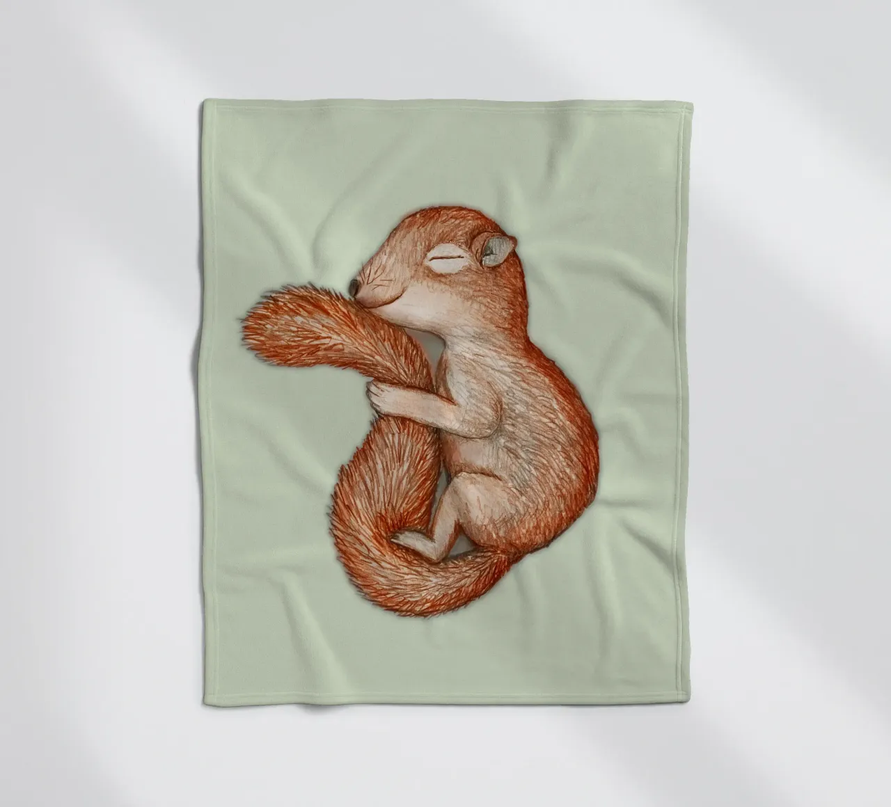 Hibernating squirrel fleece blanket by BwiseLizzy