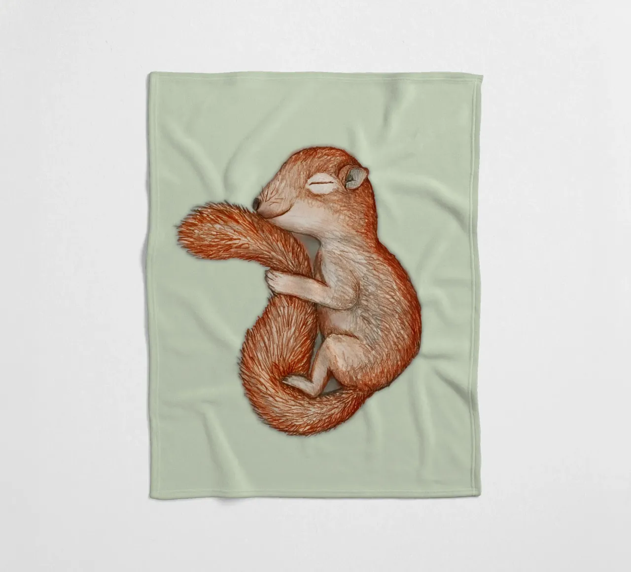 Hibernating squirrel fleece blanket by BwiseLizzy