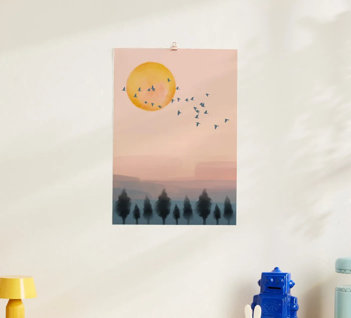 Flying Sunset Time poster by NorthLine