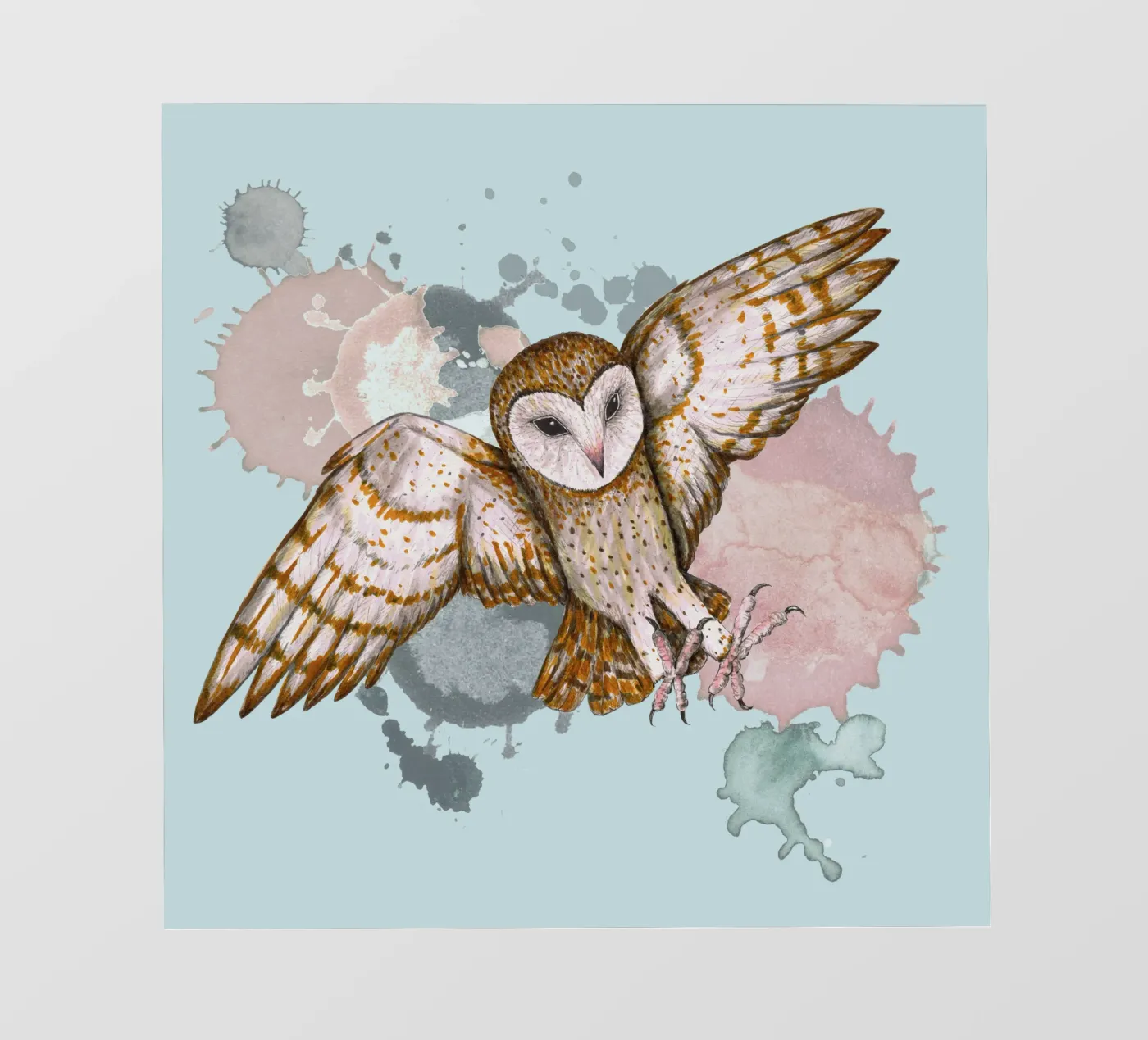 Attacking barn owl pellicola backlit da BwiseLizzy