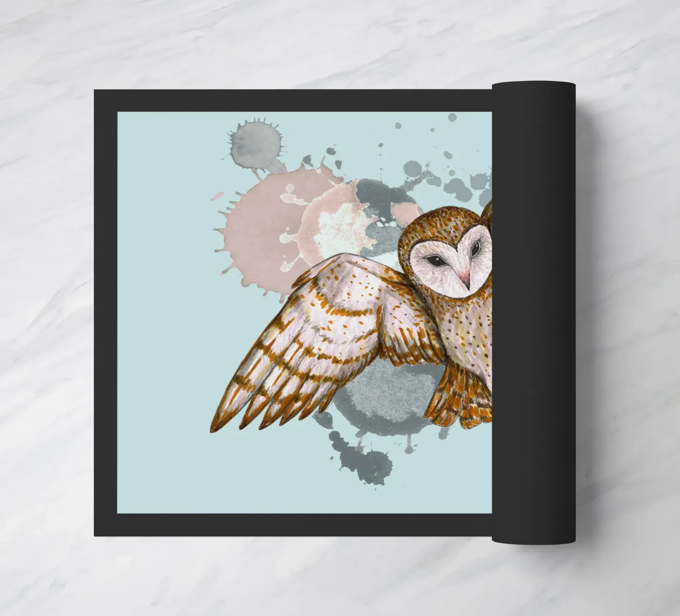 Attacking barn owl deurmat van BwiseLizzy