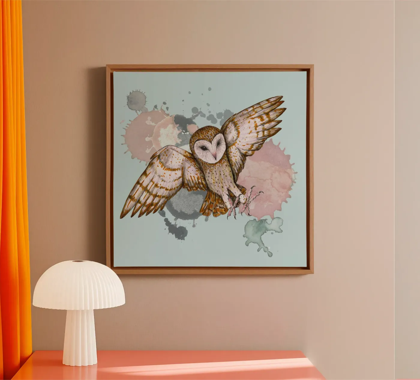 Attacking barn owl canvas by BwiseLizzy