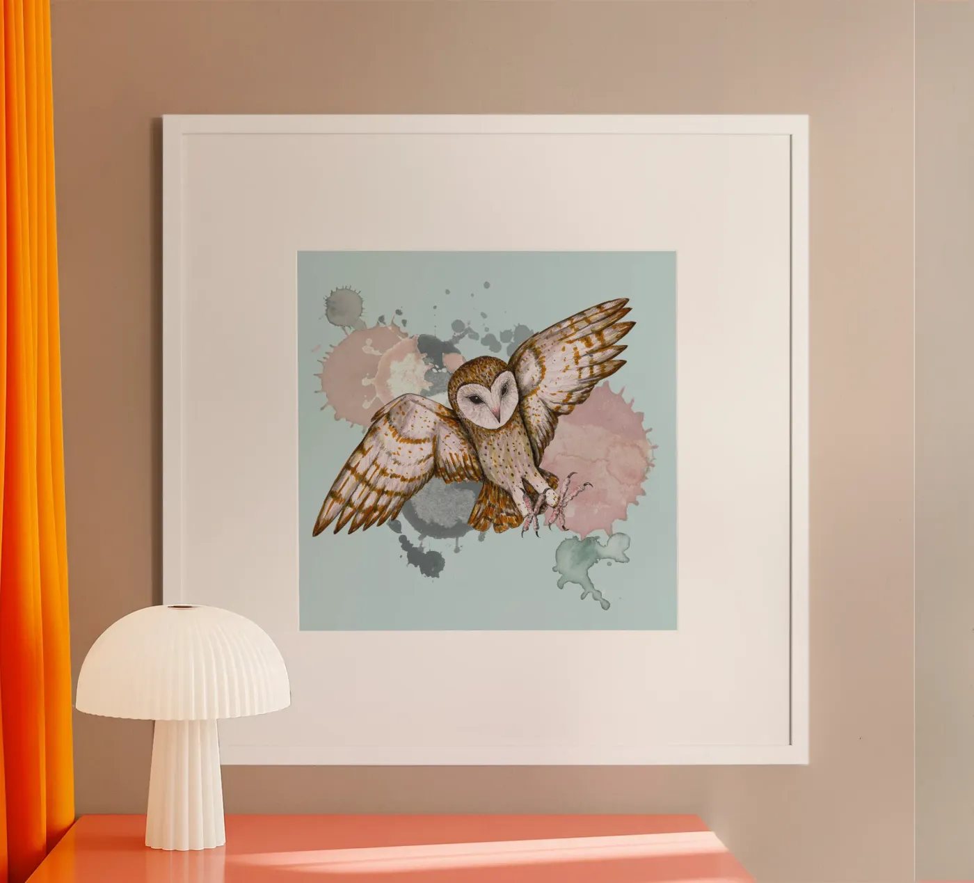 Attacking barn owl Poster von BwiseLizzy