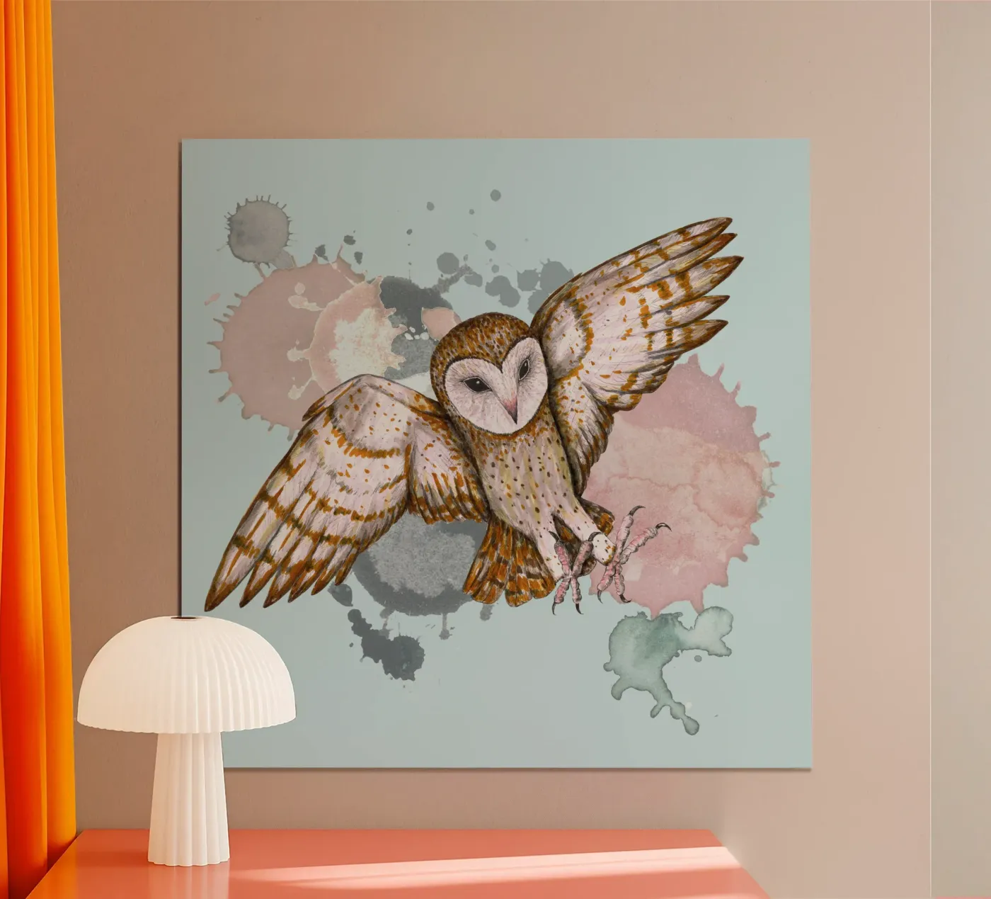 Attacking barn owl Poster von BwiseLizzy