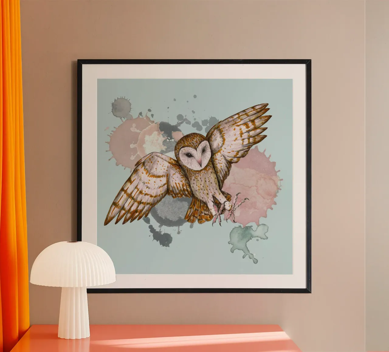Attacking barn owl poster by BwiseLizzy