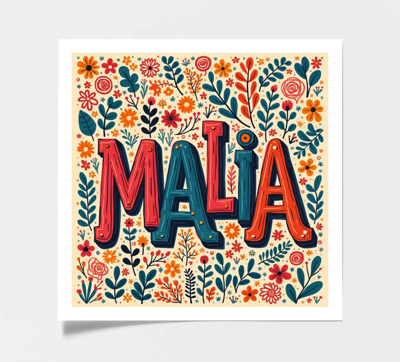 Malia stickervel van CASTILO Namengalerie