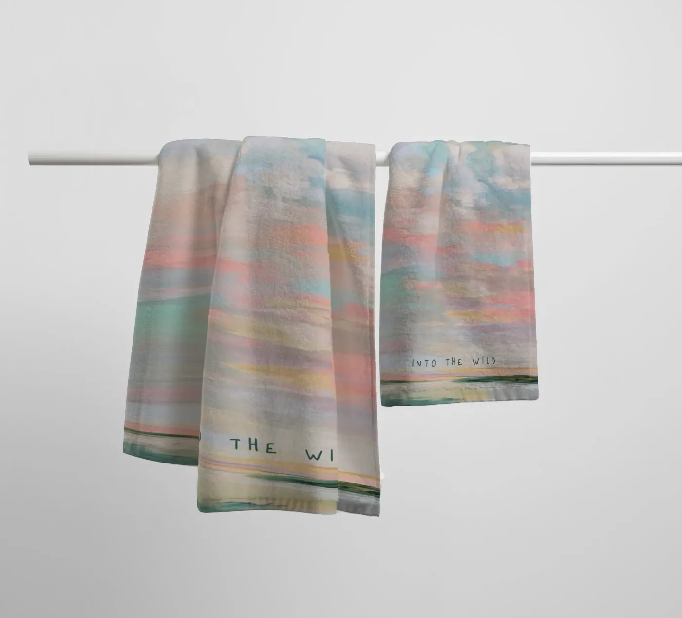 Sunset towel by Pastel Prints