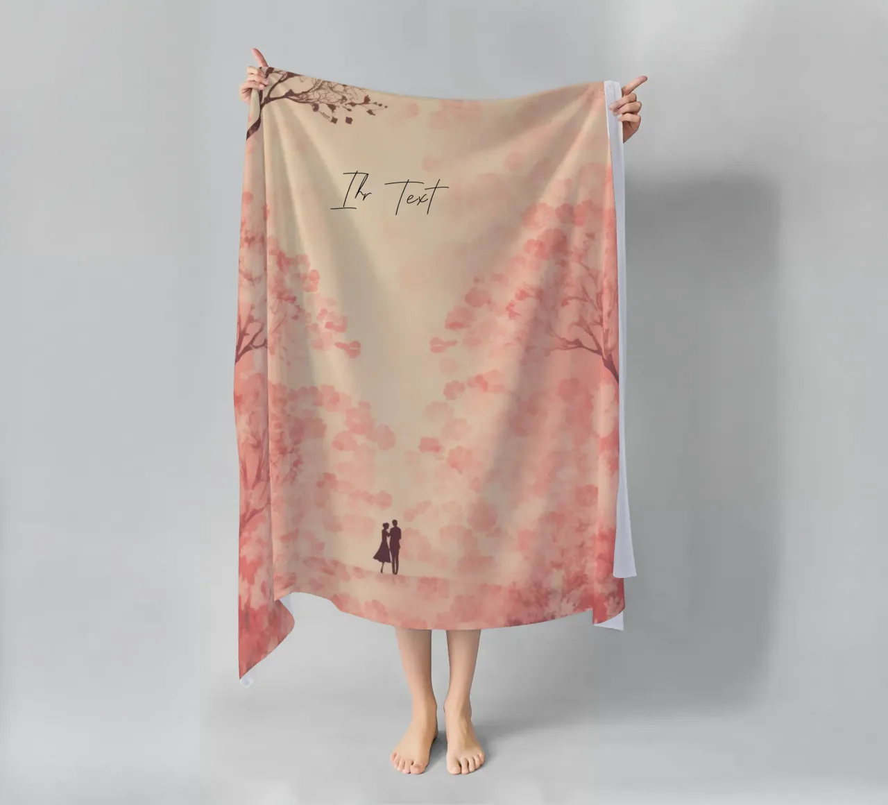 Achtergrond Liefdespaar strandhanddoek van Sprüche und mehr