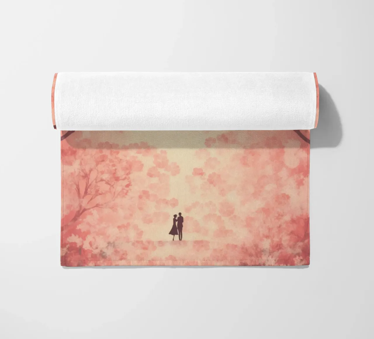 Achtergrond Liefdespaar strandhanddoek van Sprüche und mehr