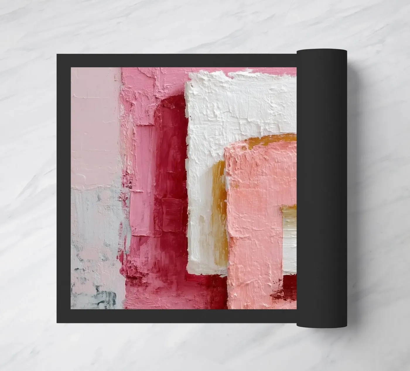 Rechtecke im Gleichgewicht Fußmatte von Carina Pop & Pastell