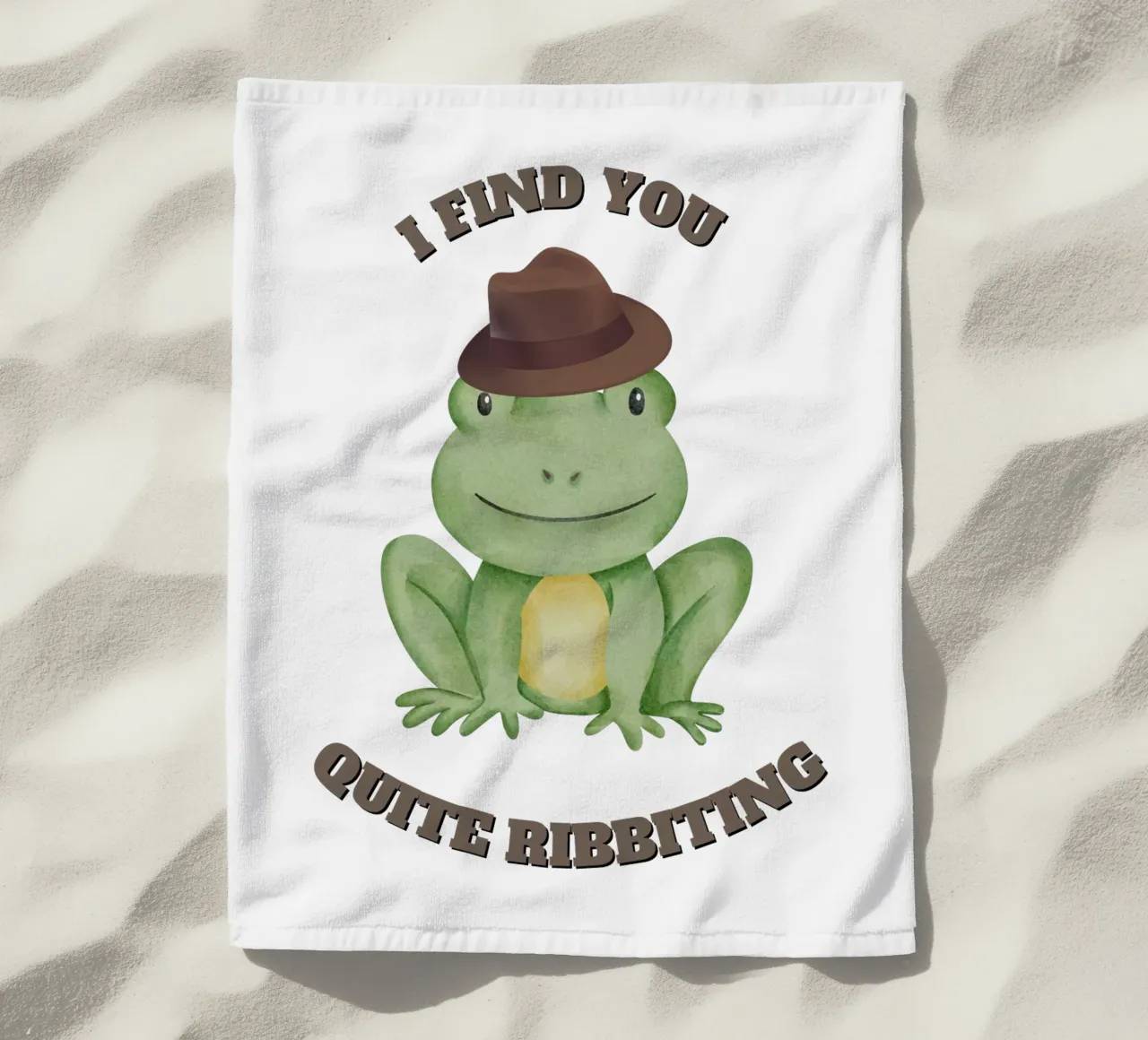 Hopelessly Ribbiting beach towel by DesignArt