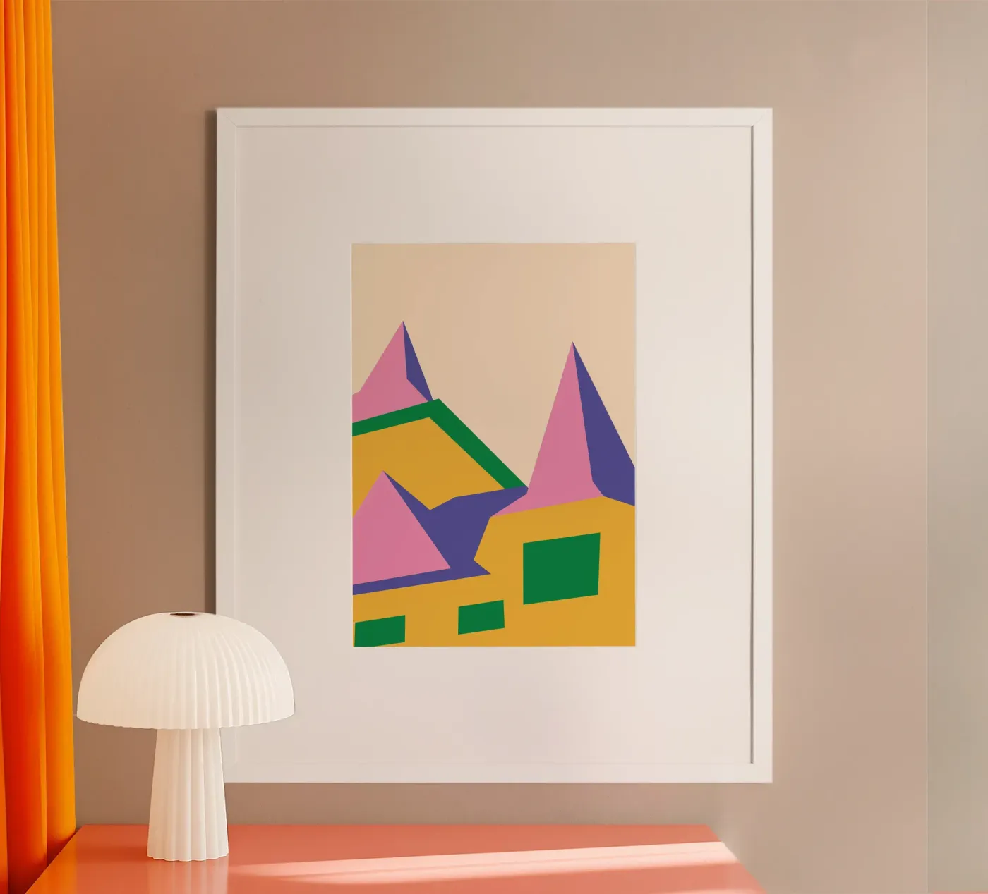Edificio color pastello Colorato poster da Studio Fun Boy