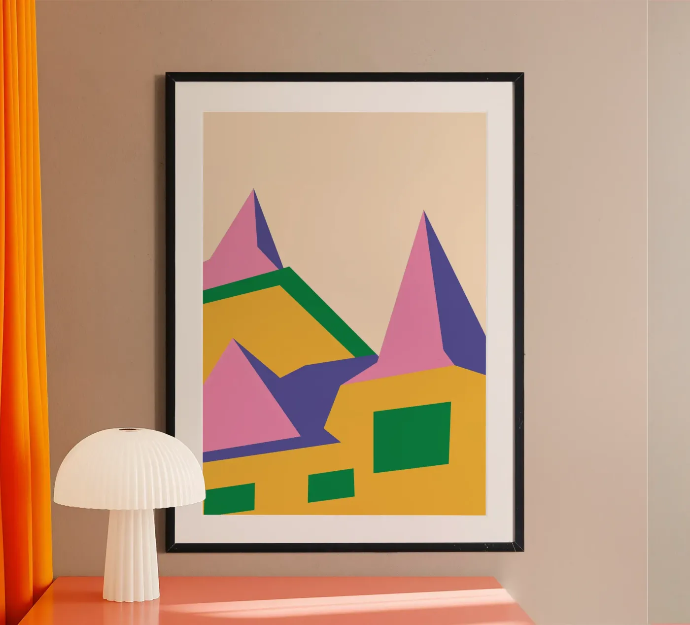Edificio color pastello Colorato poster da Studio Fun Boy