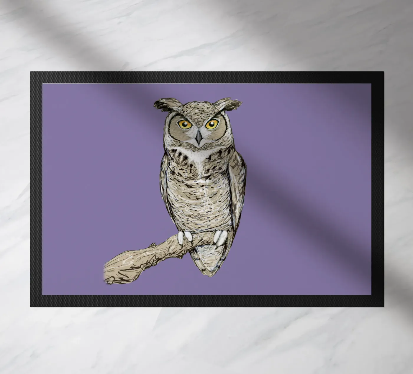 Habichtskauz Fußmatte von BwiseLizzy