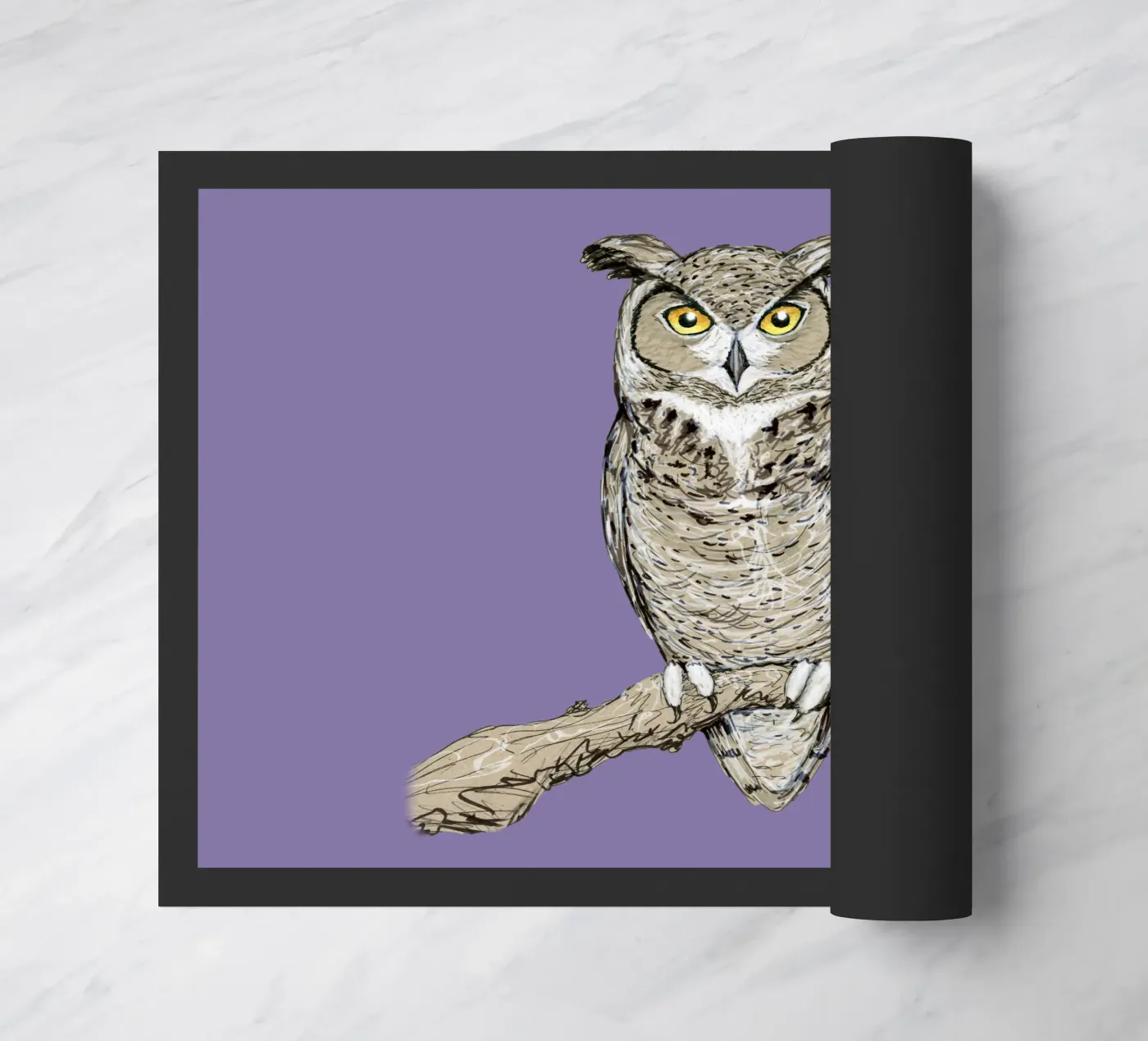 Habichtskauz Fußmatte von BwiseLizzy