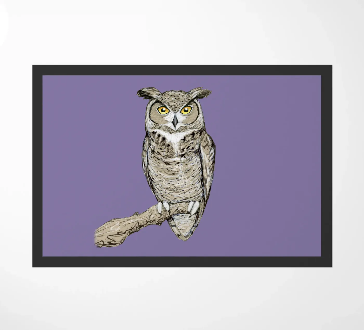 Habichtskauz Fußmatte von BwiseLizzy