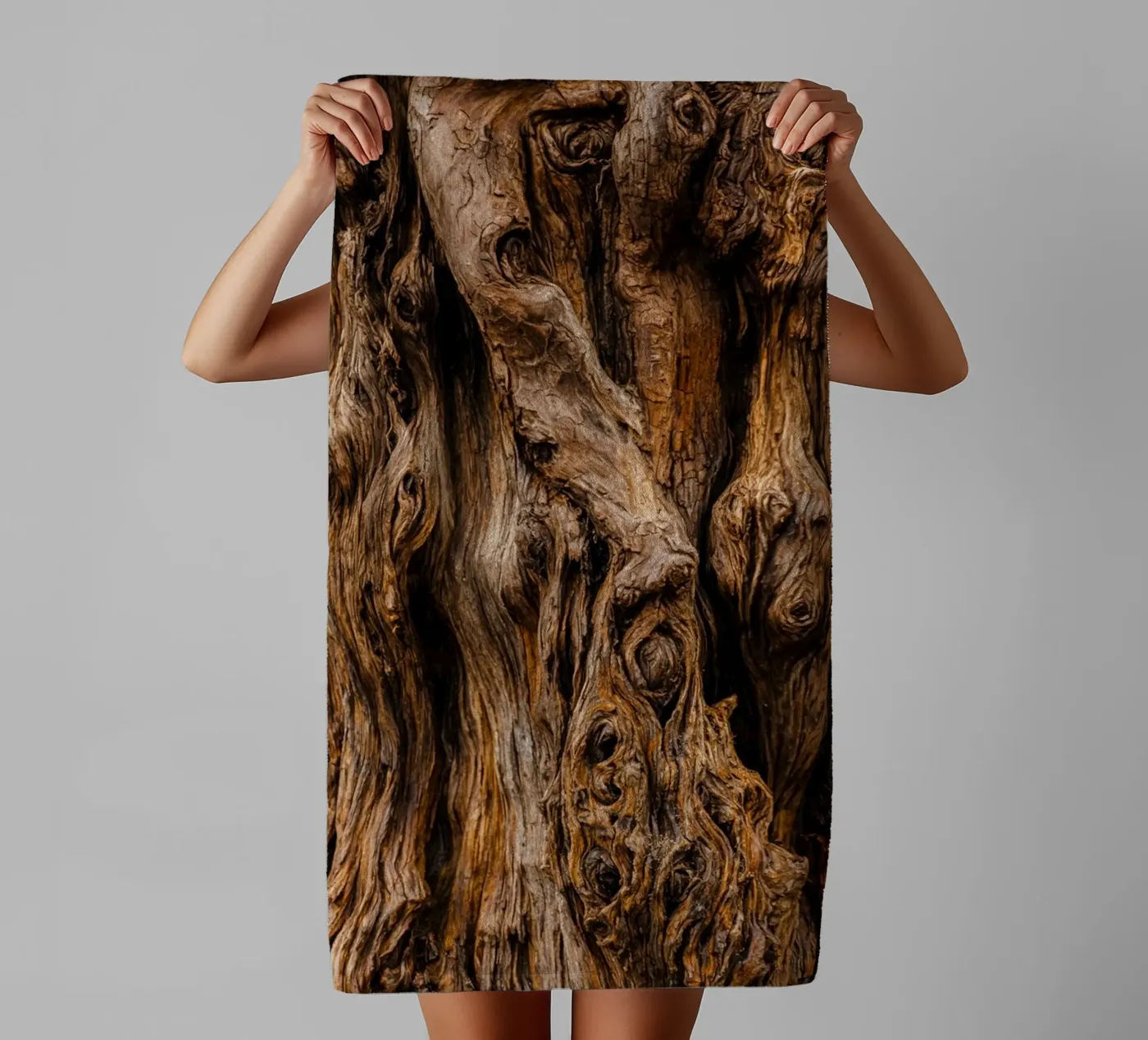 old tree trunk badhanddoek van landtengs