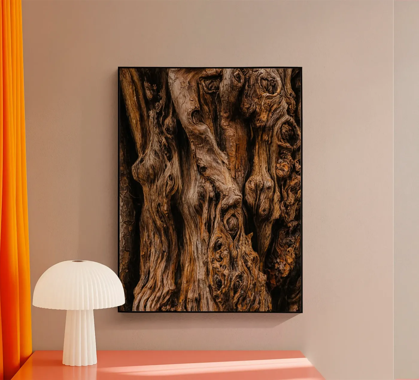 old tree trunk plexiglass da landtengs