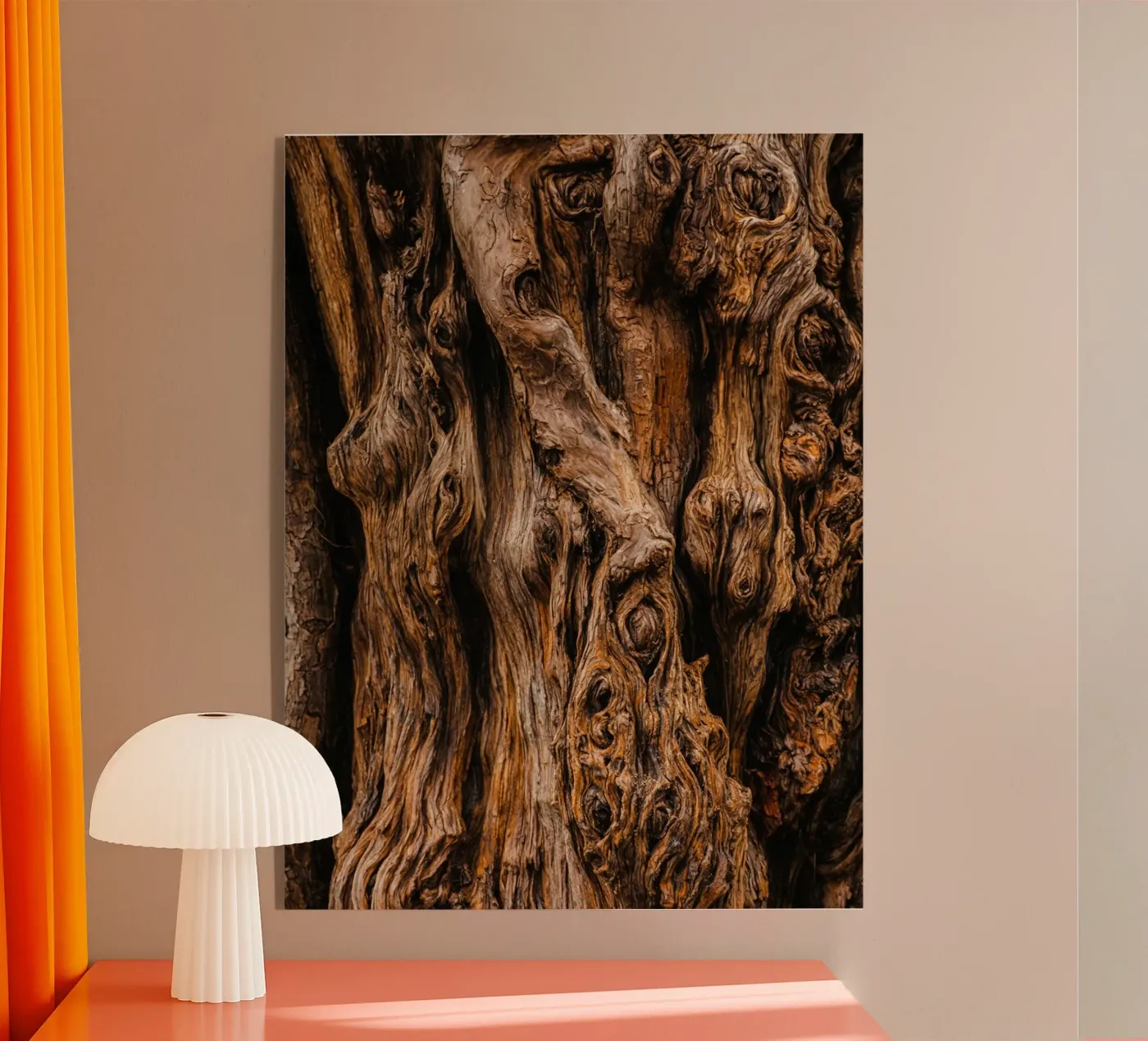 old tree trunk plexiglass da landtengs