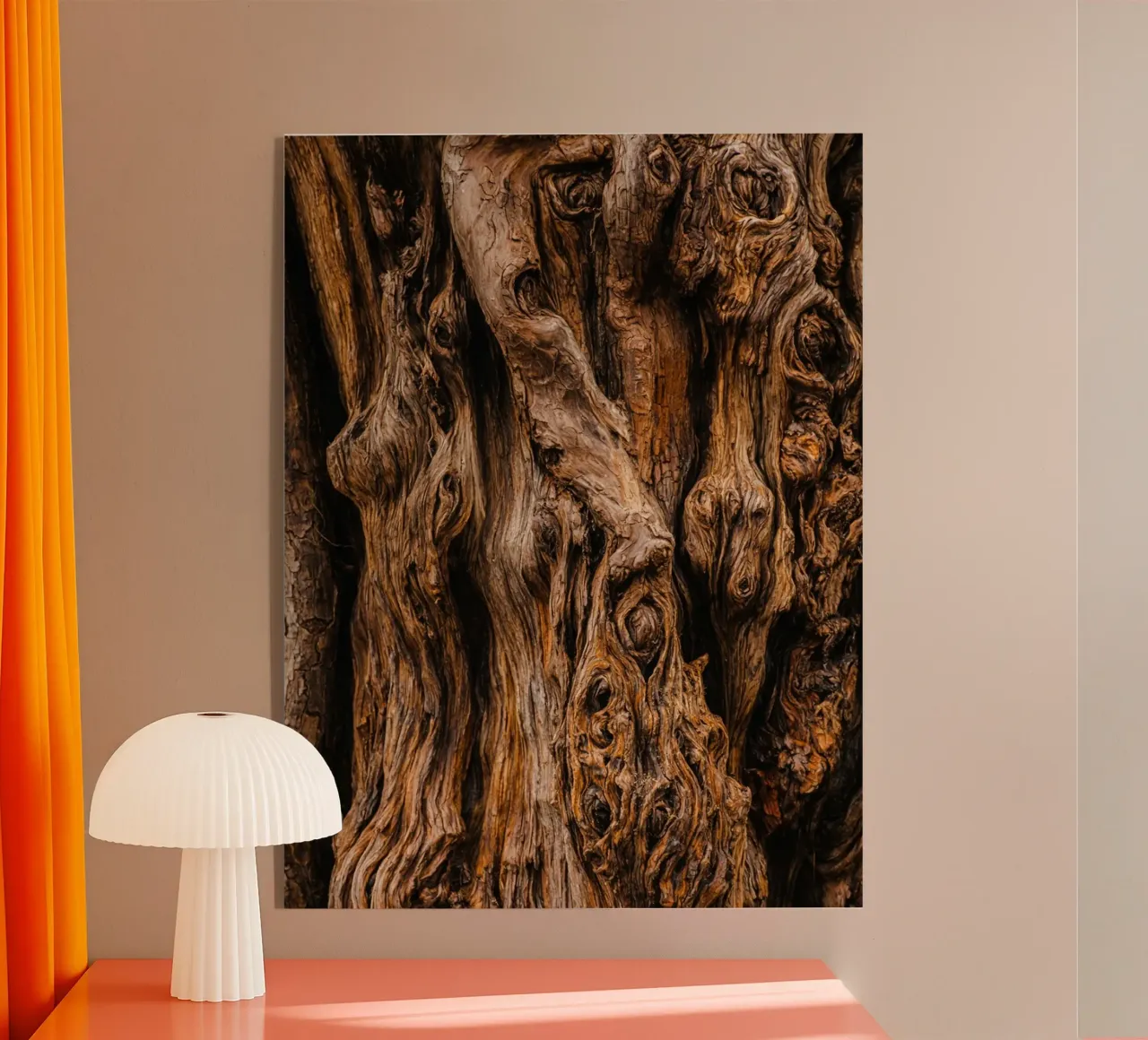 old tree trunk plexiglas de landtengs