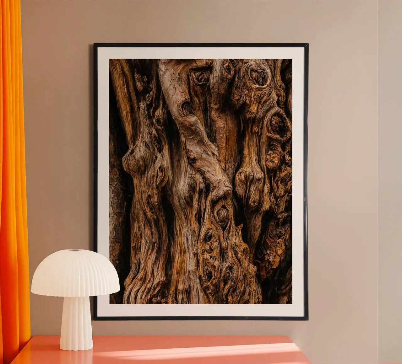 oude boomstam poster van landtengs