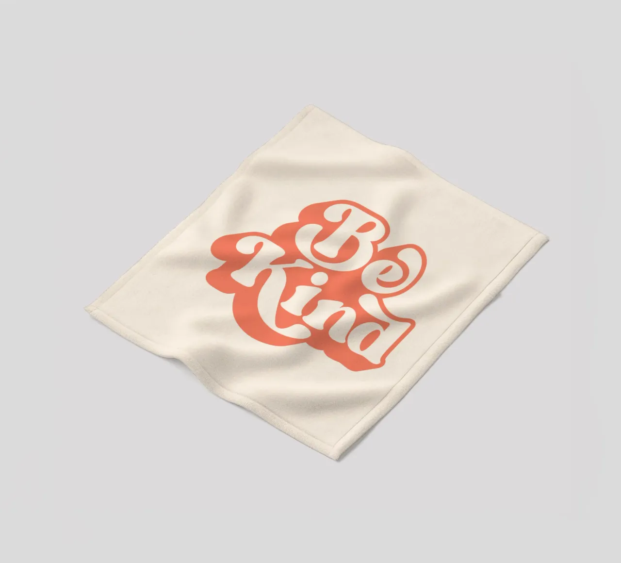Design tipografico Be Kind coperta in pile da THE MOTIVATED TYPE