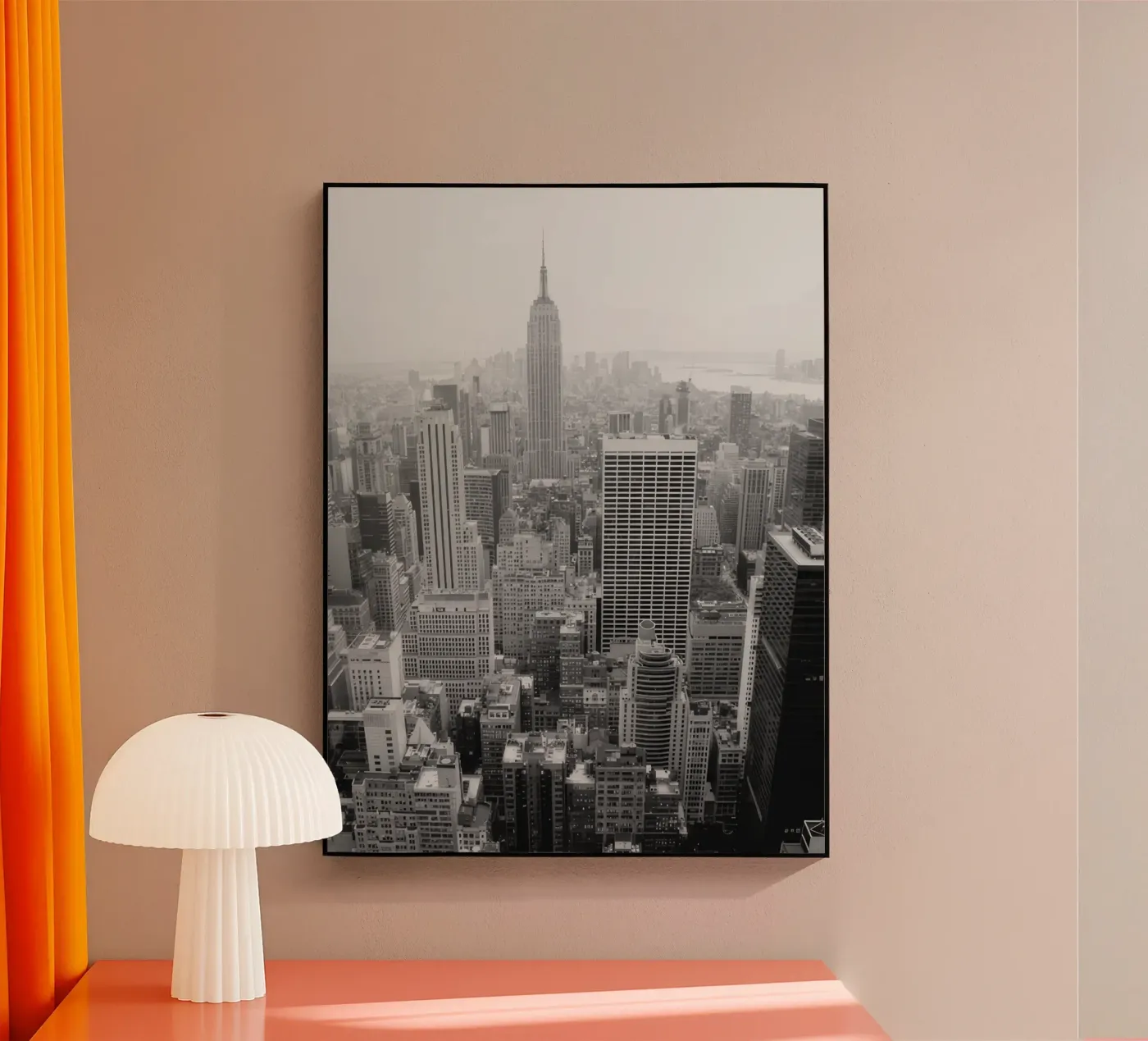 New York City acrylic glass by memory in photograph