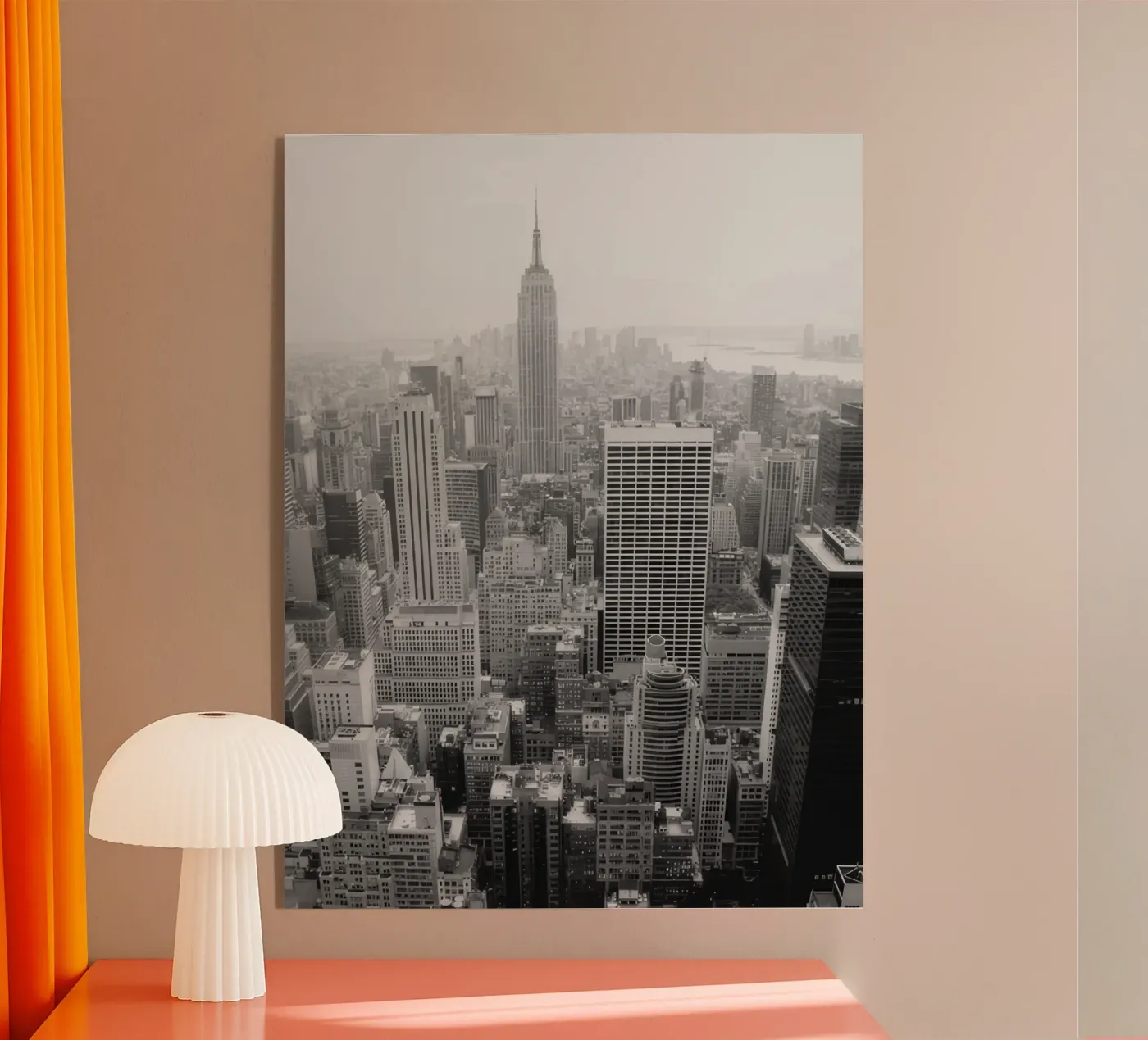 New York City acrylic glass by memory in photograph