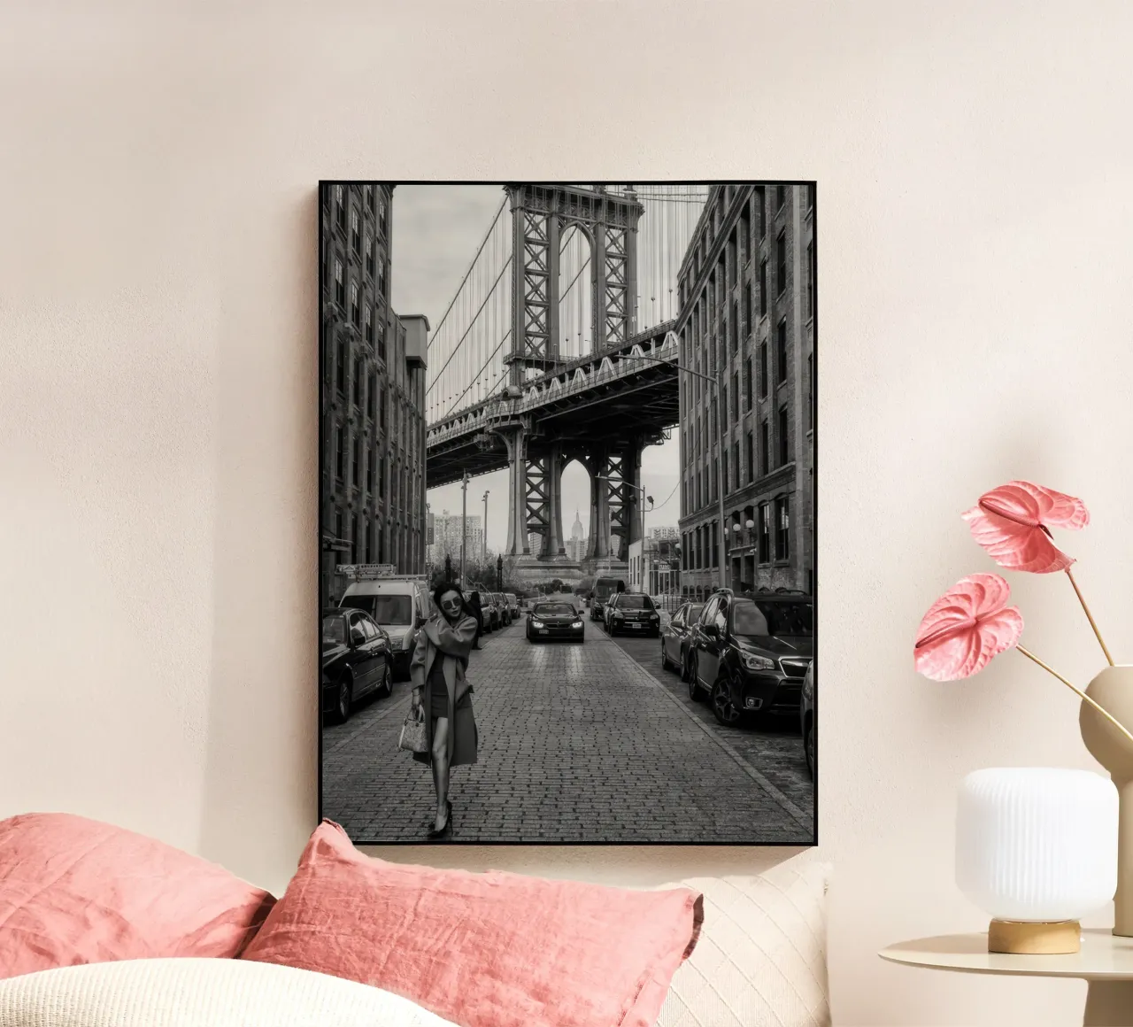 Donna plexiglass da memory in photograph