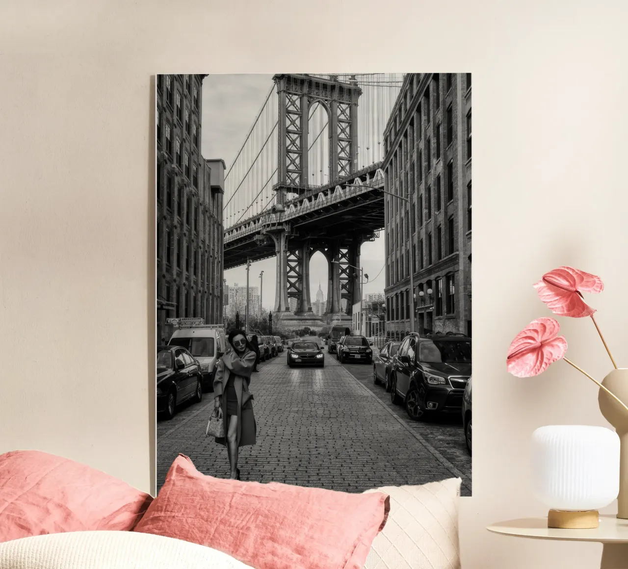 Donna plexiglass da memory in photograph