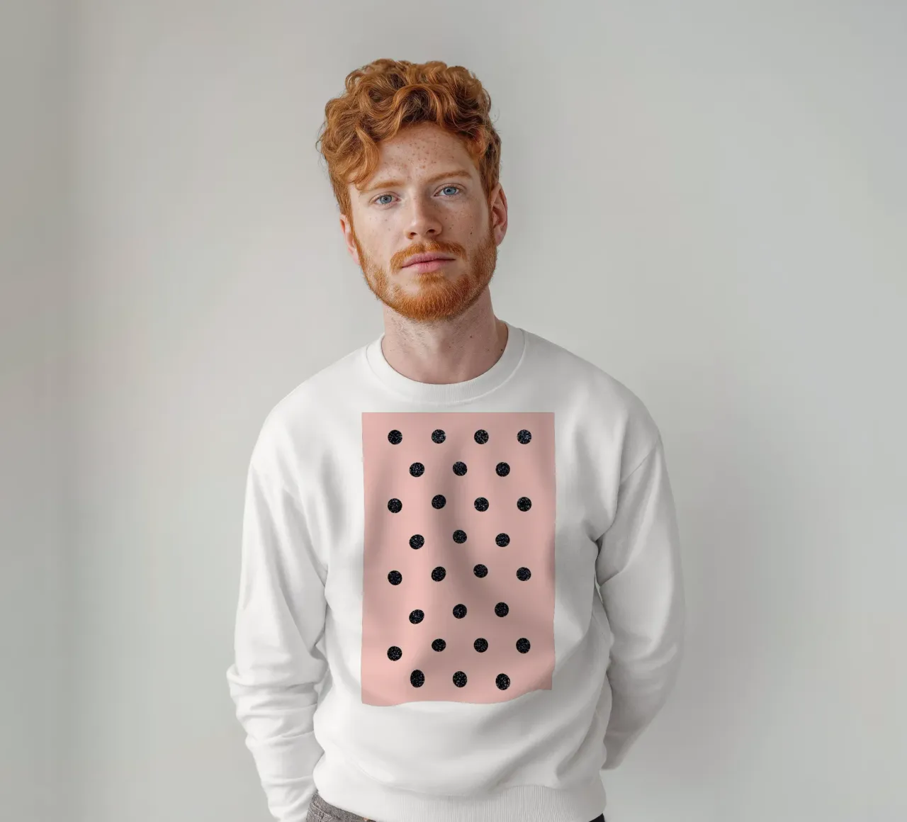 Shiny Polk Dots On Pink felpa da cafelab