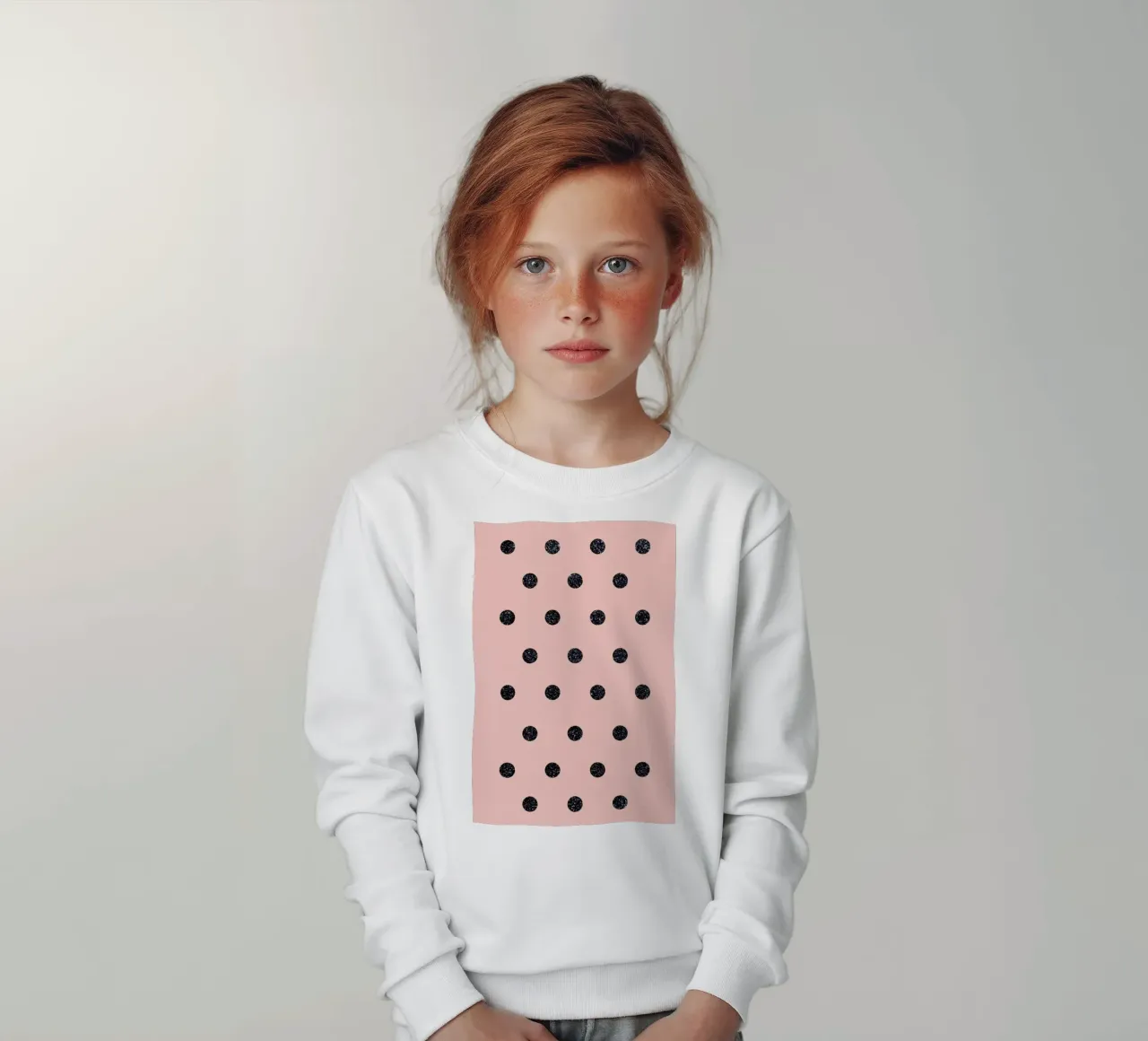 Shiny Polk Dots On Pink felpa bambino da cafelab