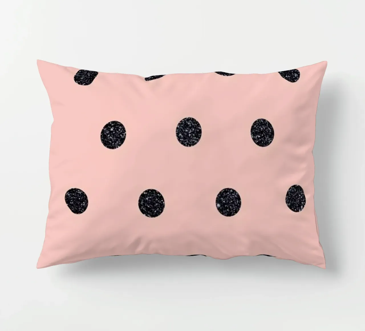 Shiny Polk Dots On Pink cuscino da cafelab
