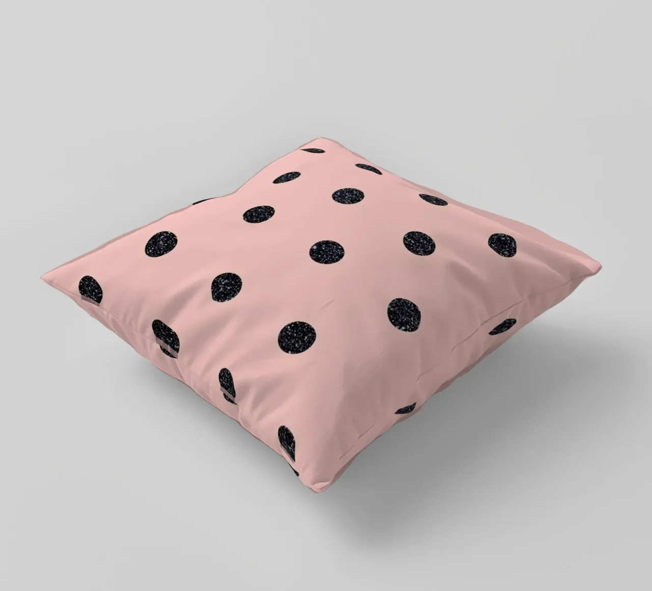 Shiny Polk Dots On Pink cuscino da cafelab