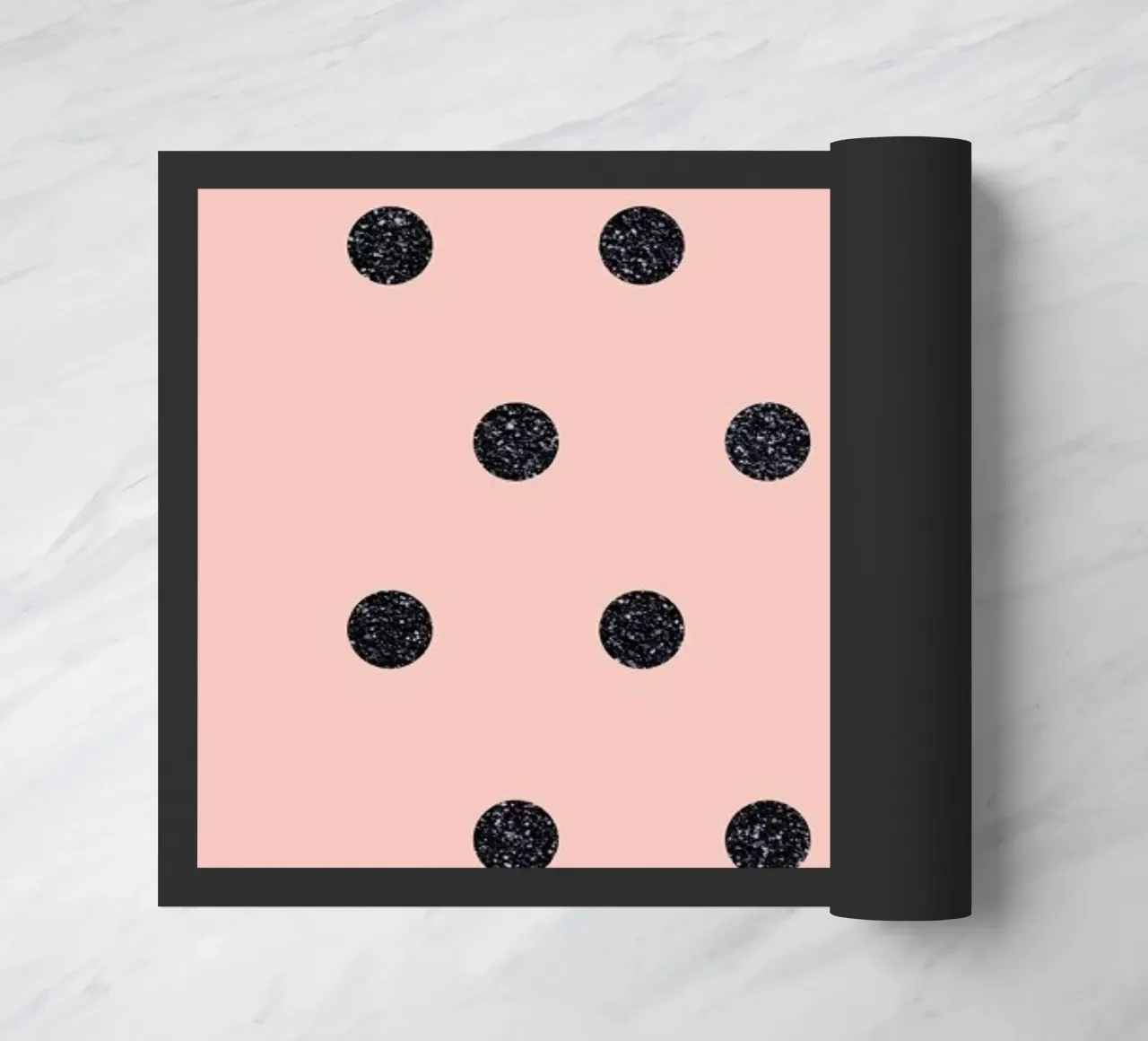 Shiny Polk Dots On Pink zerbino da cafelab