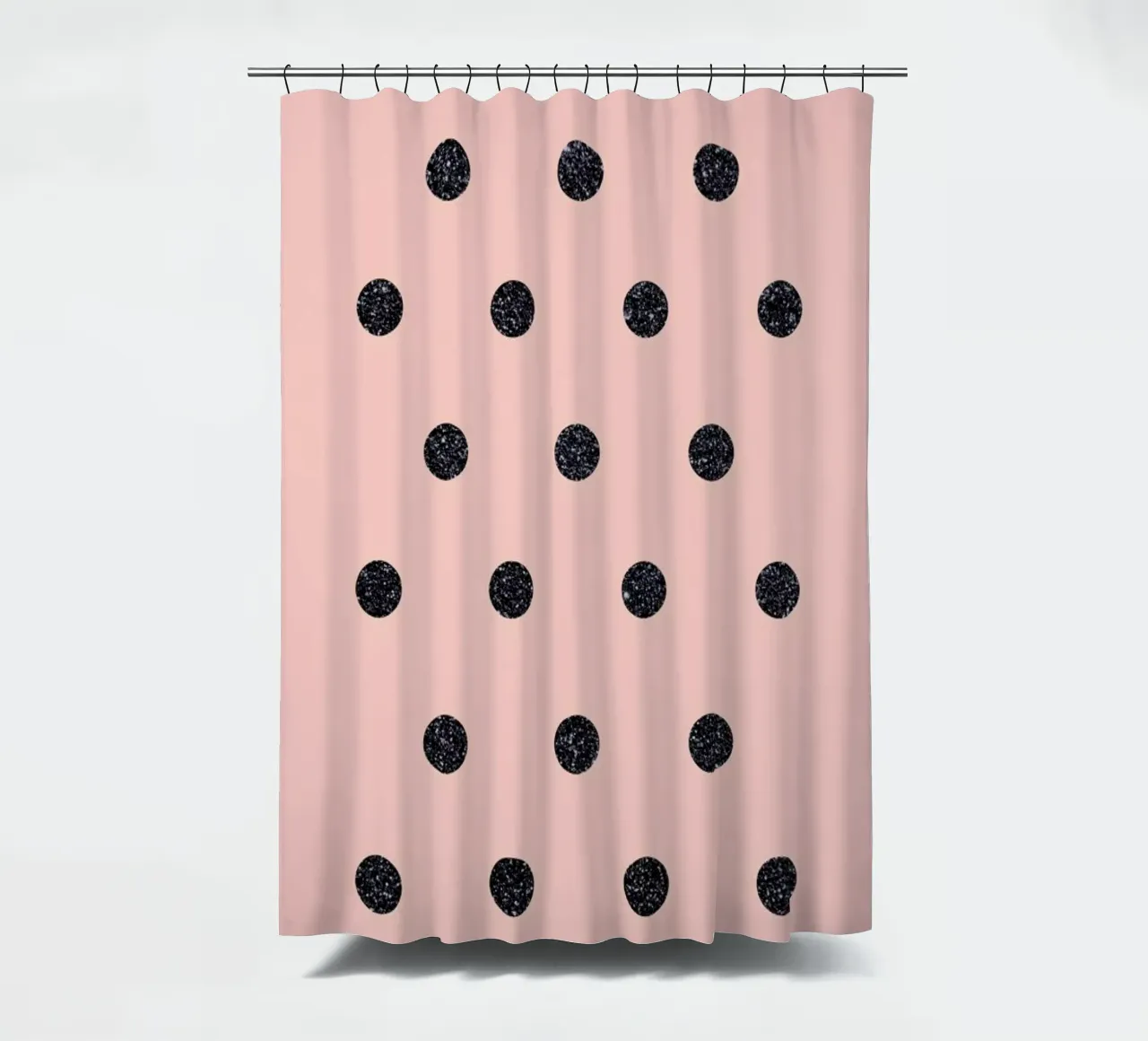 Shiny Polk Dots On Pink tenda da doccia da cafelab