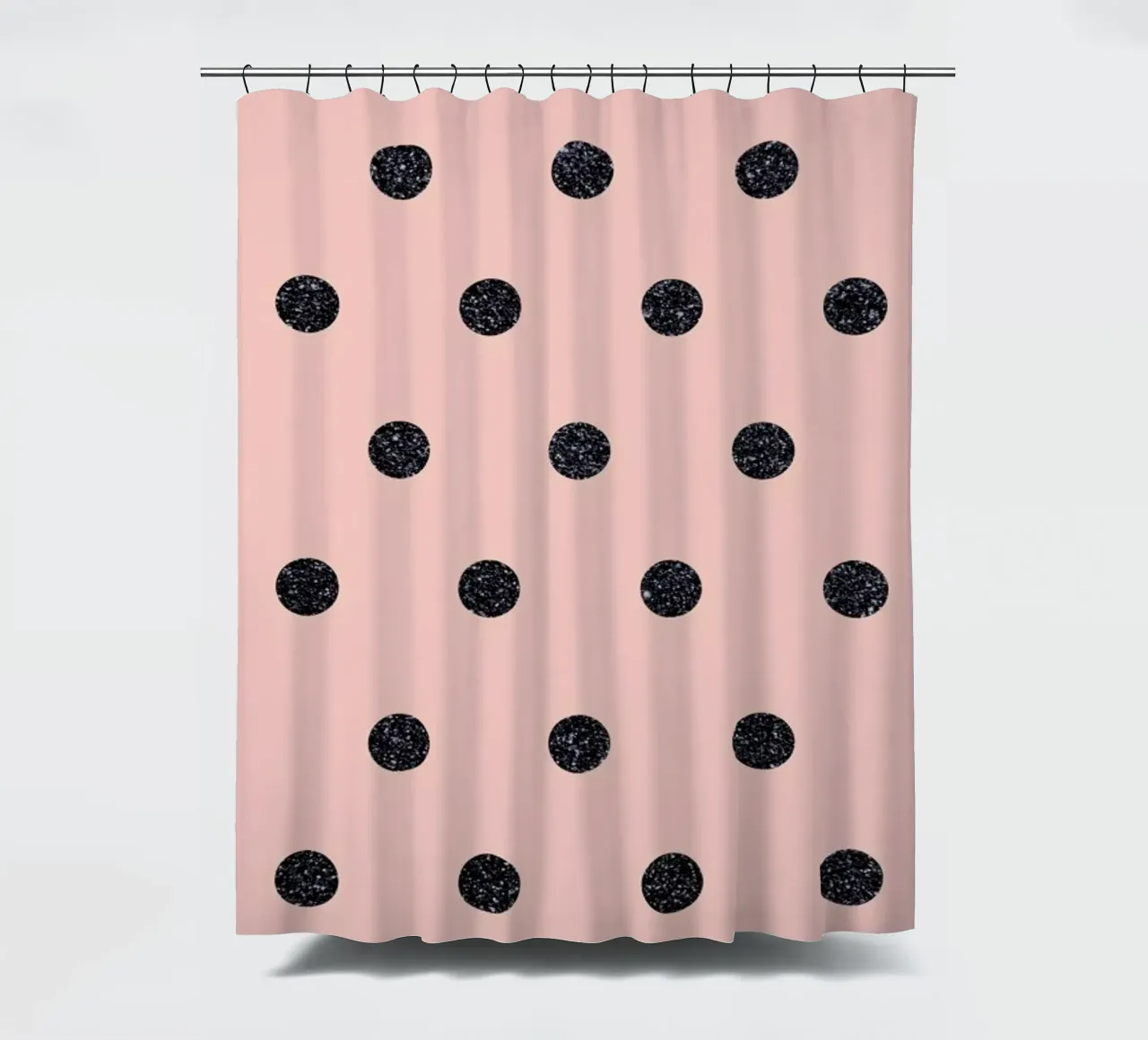 Shiny Polk Dots On Pink tenda da doccia da cafelab