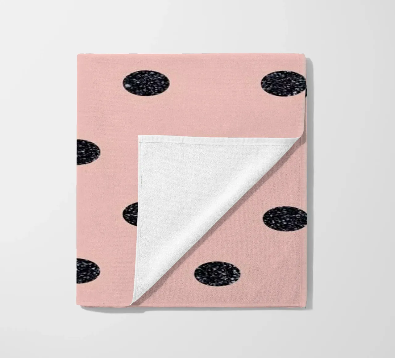 Shiny Polk Dots On Pink telo mare da cafelab