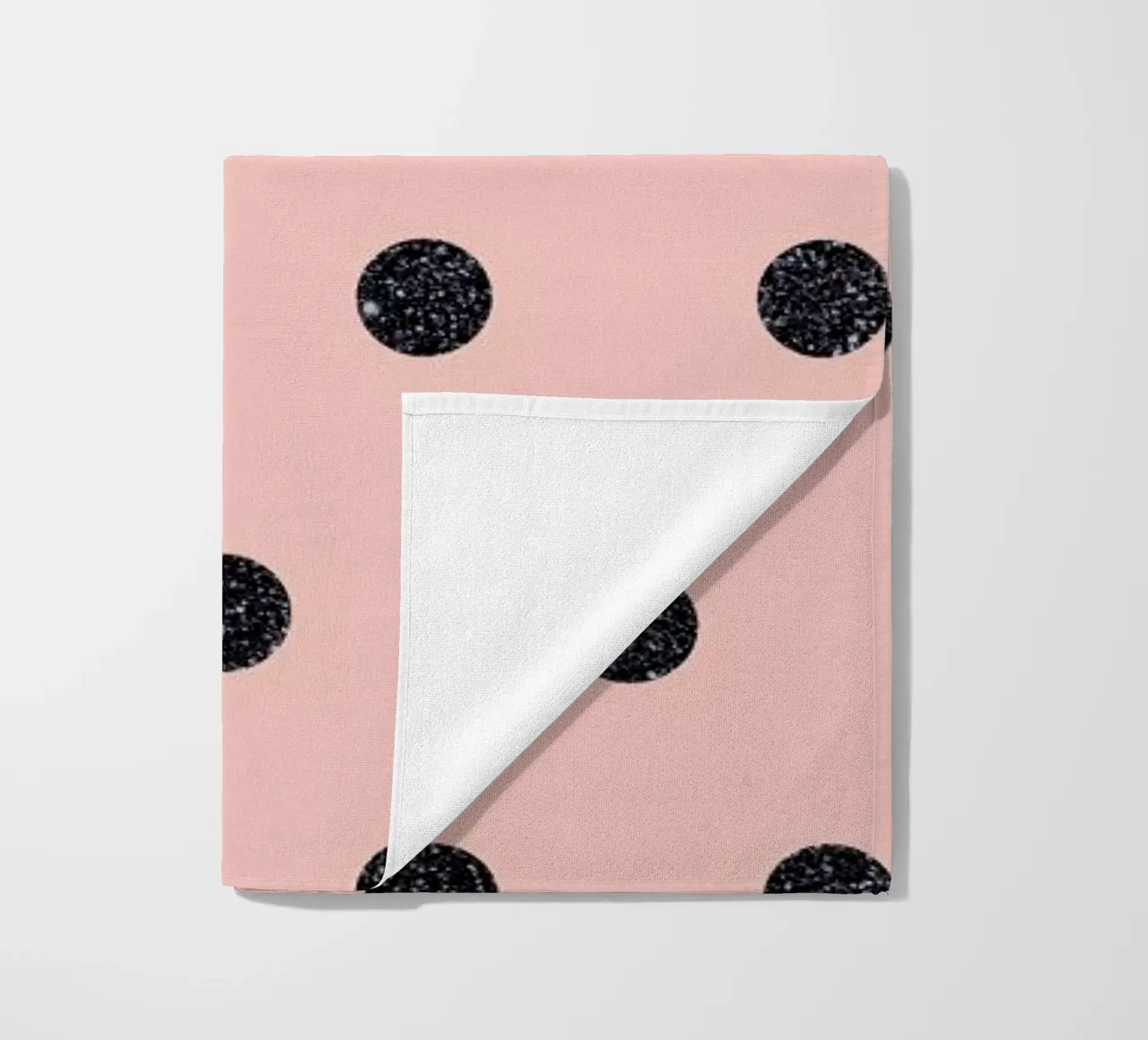 Shiny Polk Dots On Pink telo mare da cafelab