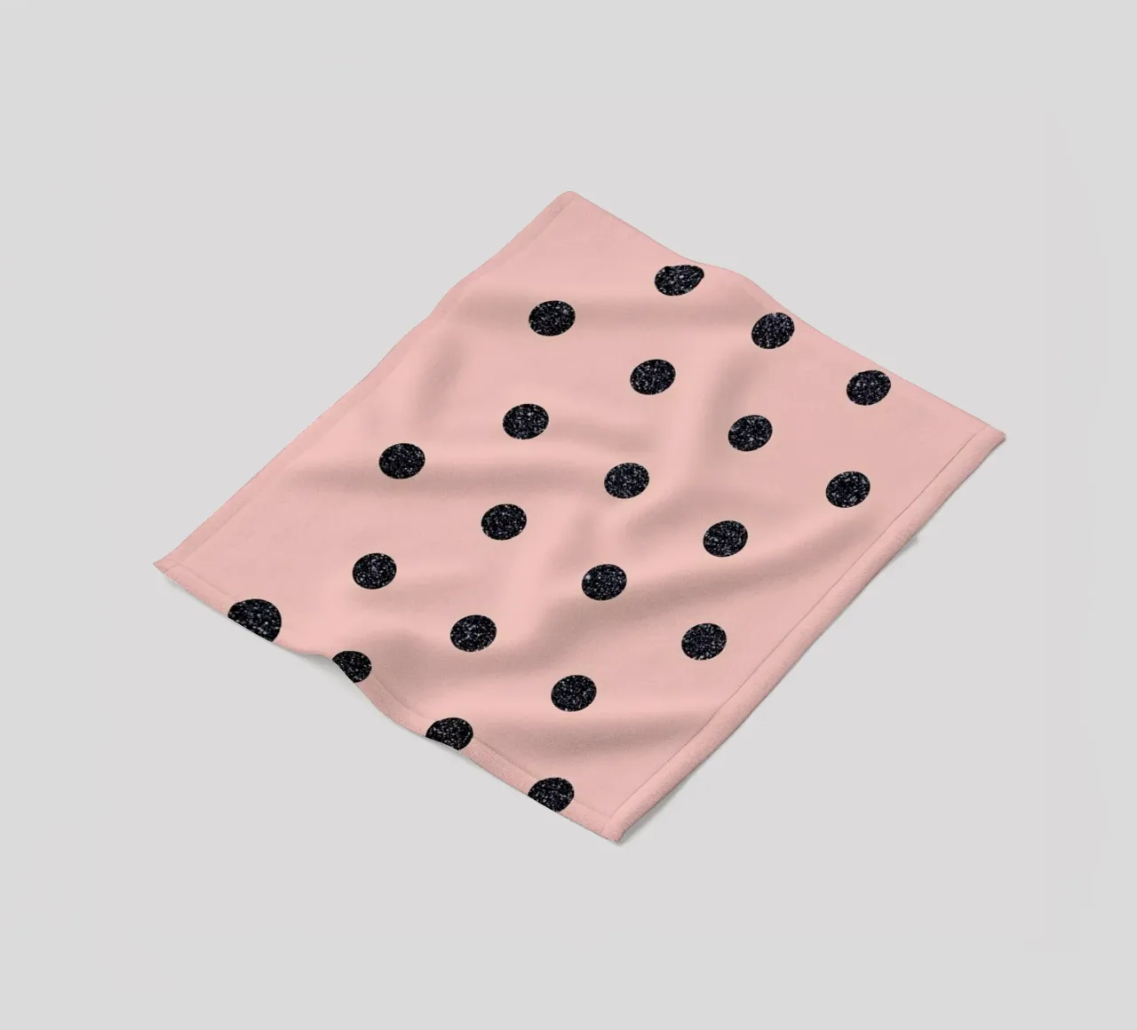 Shiny Polk Dots On Pink coperta in pile da cafelab