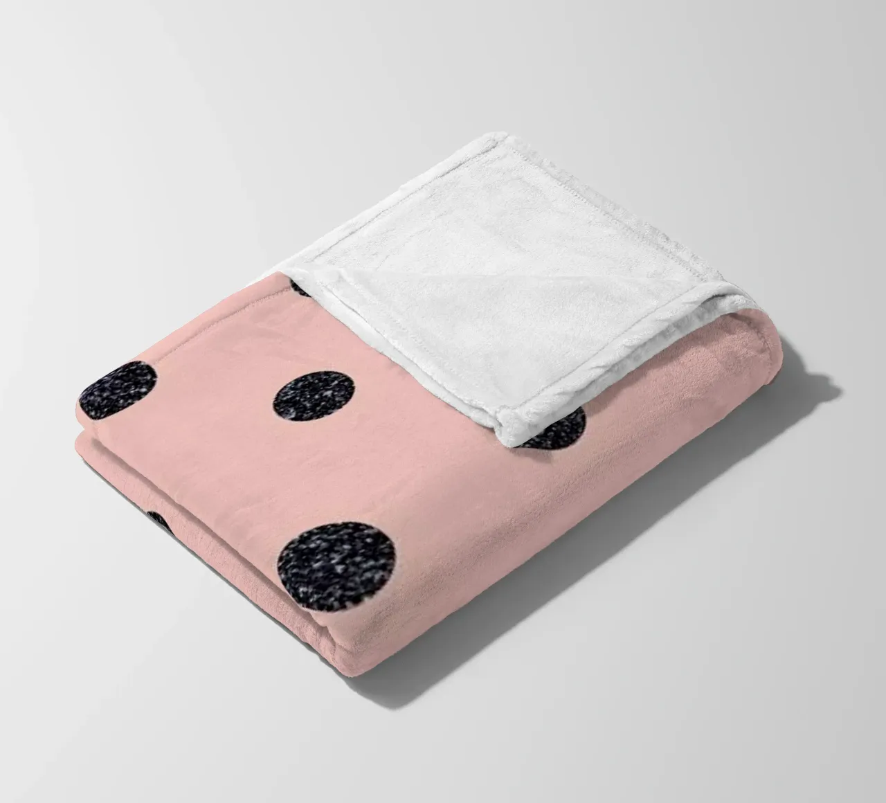 Shiny Polk Dots On Pink coperta in pile da cafelab