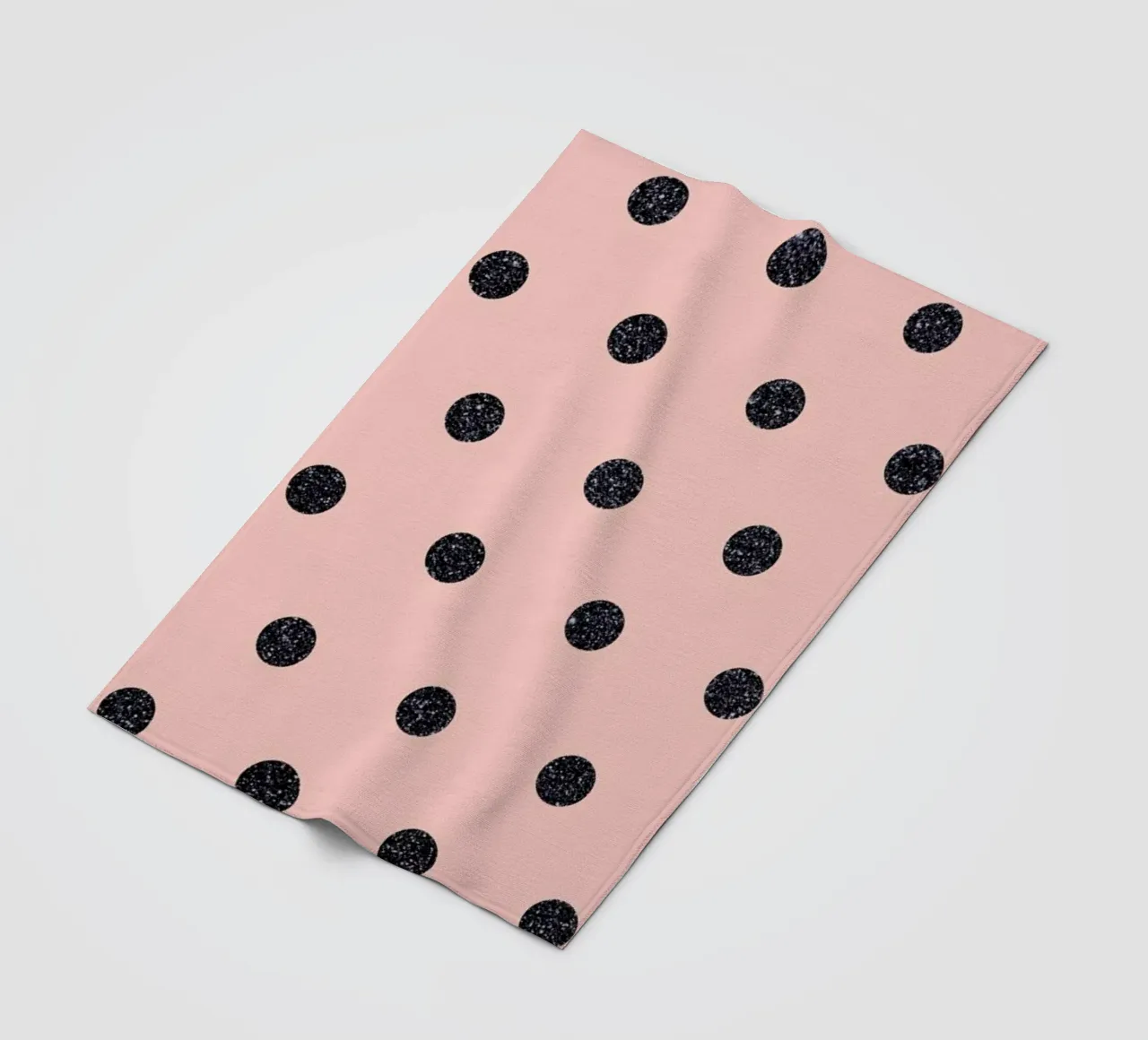 Shiny Polk Dots On Pink coperta in pile da cafelab