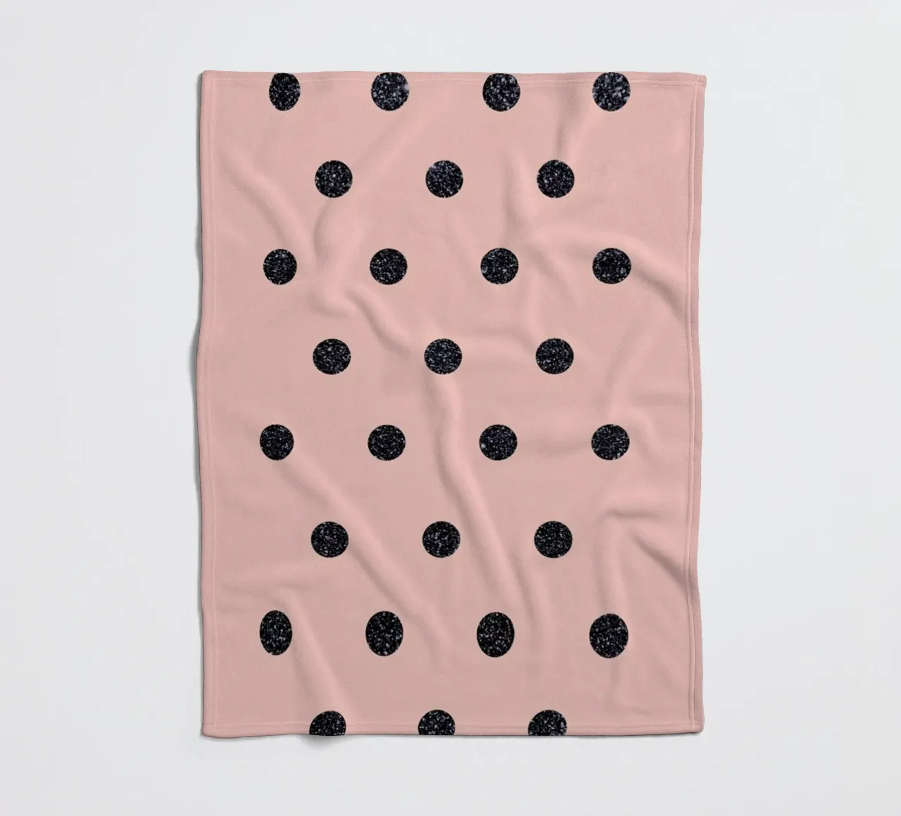 Shiny Polk Dots On Pink coperta in pile da cafelab