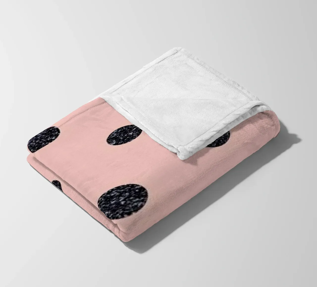 Shiny Polk Dots On Pink coperta in pile da cafelab